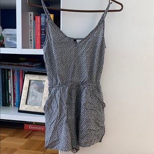 Black and White Patterned Romper